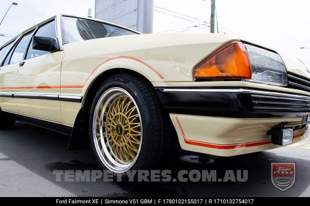 17x8.0 17x10 Simmons V51 GBM on Ford Fairmont