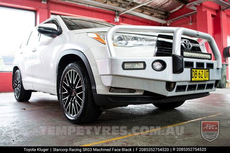 20x8.5 Starcorp Racing SR03 Machined Face Black on Toyota Kluger