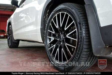 20x8.5 Starcorp Racing SR03 Machined Face Black on Toyota Kluger