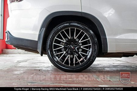 20x8.5 Starcorp Racing SR03 Machined Face Black on Toyota Kluger