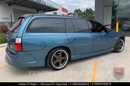 18x8.5 18x9.5 Simmons FR-1 Hyper Dark on Holden Commodore VZ