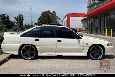 20x8.5 20x9.5 Simmons FR-1 Hyper Dark on Holden Commodore VN