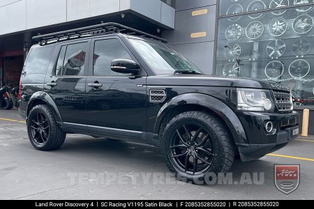 20x8.5 SC Racing V1195 Satin Black on Land Rover Discovery