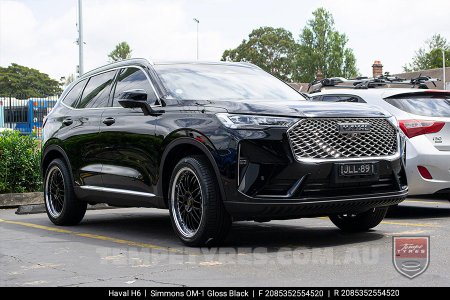 20x8.5 20x9.5 Simmons OM-1 Gloss Black on Haval H6