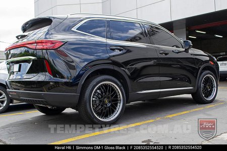 20x8.5 20x9.5 Simmons OM-1 Gloss Black on Haval H6