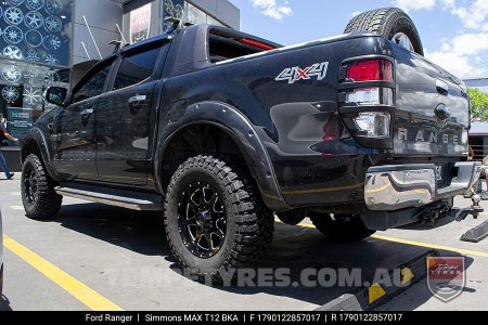 17x9.0 Simmons MAX T12 BKA on Ford Ranger