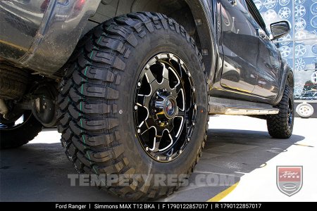 17x9.0 Simmons MAX T12 BKA on Ford Ranger