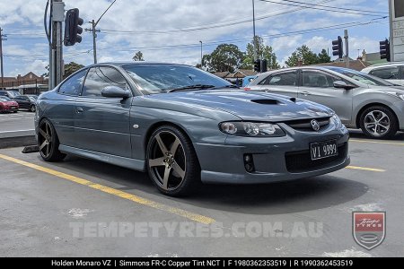 19x8.0 19x9.0 Simmons FR-C Copper Tint NCT on Holden Commodore VZ