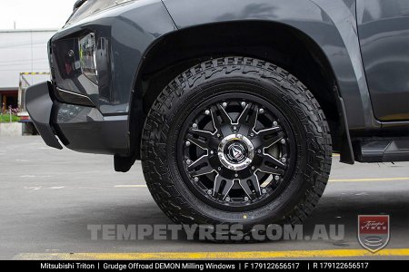 17x9.0 Grudge Offroad DEMON Milling Windows on Mitsubishi Triton