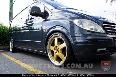 20x8.5 20x9.5 Simmons FR-1 Gold on Mercedes Vito