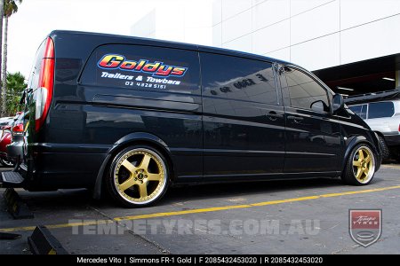 20x8.5 20x9.5 Simmons FR-1 Gold on Mercedes Vito