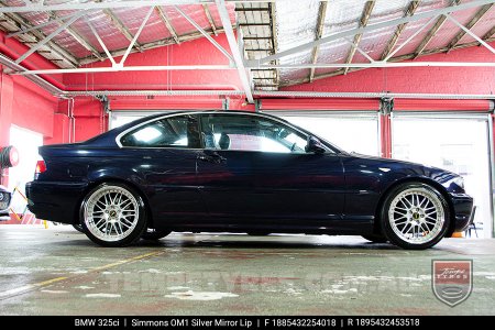 18x8.5 18x9.5 Simmons OM-1 Silver on BMW 3 SERIES