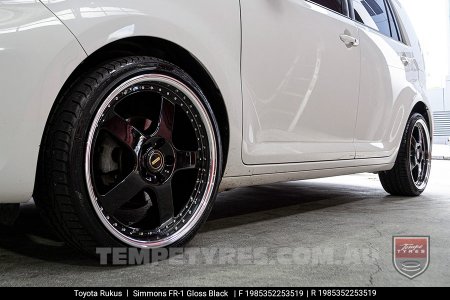 19x8.5 19x9.5 Simmons FR-1 Gloss Black on Toyota Rukus