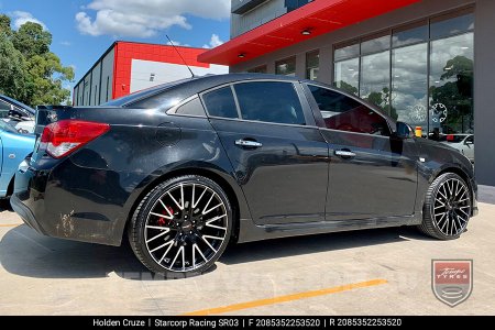 20x8.5 Starcorp Racing SR03 Machined Face Black on Holden Cruze