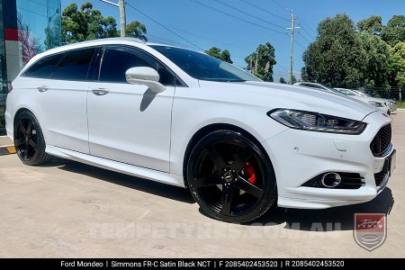 20x8.5 20x10 Simmons FR-C Satin Black NCT on Ford Mondeo