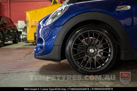 18x8.0 Lenso Type-M DG on Mini Cooper S