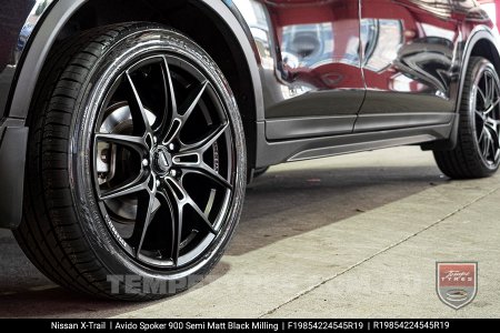 19x8.5 900 AVIDO Semi Matt Black Milling on Nissan X-Trail