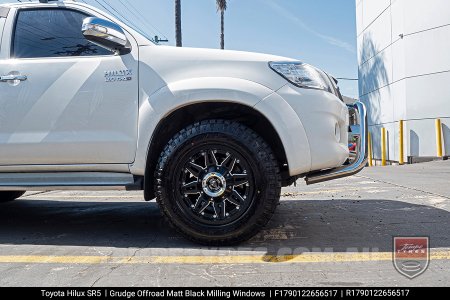 17x9.0 Grudge Offroad DEMON Milling Windows on Toyota Hilux