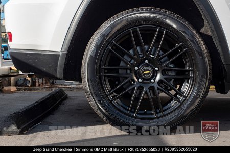 20x8.5 20x10 Simmons OMC Matt Black on Jeep Grand Cherokee