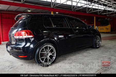 19x8.0 19x9.0 Simmons FR-C Matte Black NCT on VW Golf