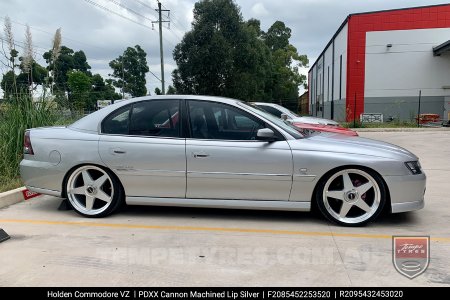 20x8.5 20x9.5 PDXX Cannon Machined Lip Silver on Holden Commodore VZ