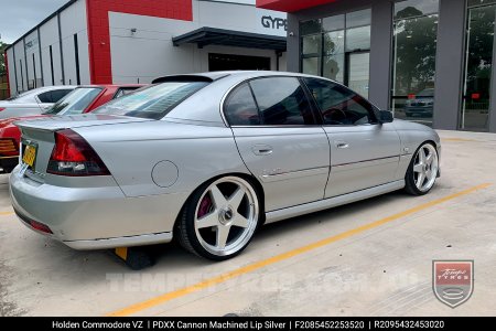 20x8.5 20x9.5 PDXX Cannon Machined Lip Silver on Holden Commodore VZ