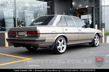 18x7.0 18x8.5 Simmons FR-1 Silver on Toyota Cressida