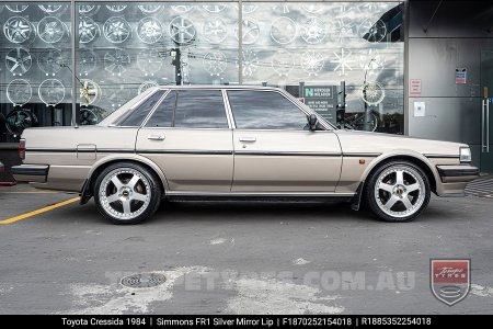 18x7.0 18x8.5 Simmons FR-1 Silver on Toyota Cressida