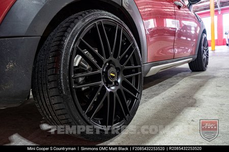 20x8.5 20x10 Simmons OMC Satin Black on Mini Countryman