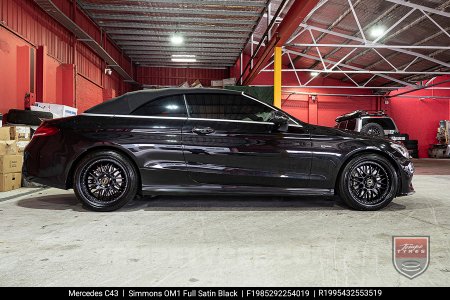 19x8.5 19x9.5 Simmons OM-1 Satin Black on Mercedes C-Class