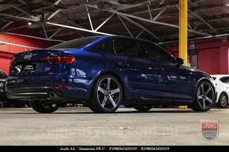 19x8.0 19x9.0 Simmons FR-C Black Tint NCT on AUDI A4