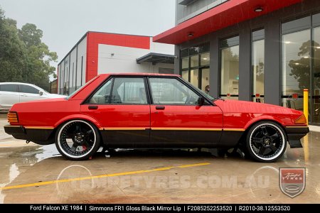 20x8.5 20x10 Simmons FR-1 Gloss Black Mirror Lip on Ford Falcon