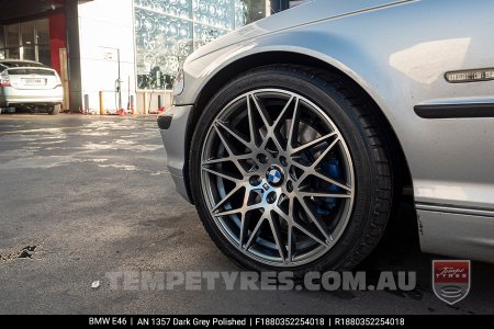 18x8.0 1357 BMGT Dark Grey on BMW E46