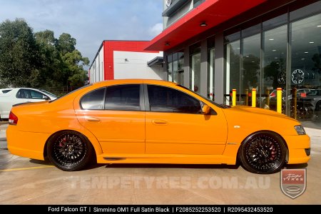 20x8.5 20x9.5 Simmons OM-1 Satin Black on Ford Falcon