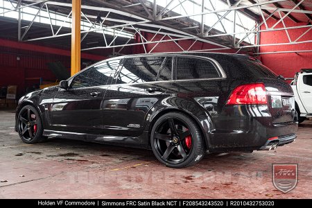 20x8.5 20x10 Simmons FR-C Satin Black NCT on Holden Commodore VF