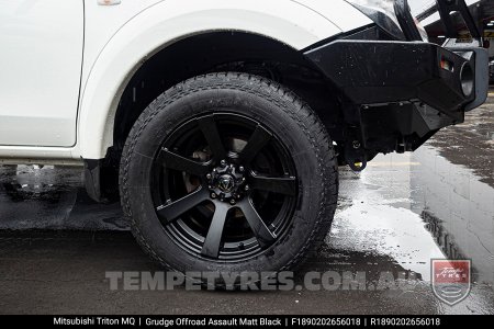 18x9.0 Grudge Offroad ASSAULT Matt Black on Mitsubishi Triton