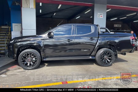 20x9.0 Simmons MAX X11 MBW on Mitsubishi Triton