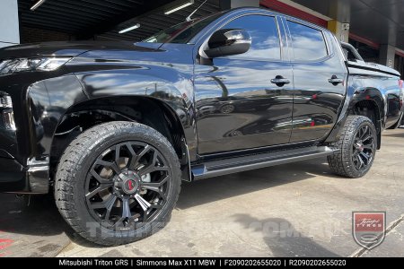 20x9.0 Simmons MAX X11 MBW on Mitsubishi Triton