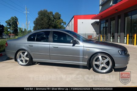 20x8.5 20x9.5 Simmons FR-1 Silver on Ford Falcon