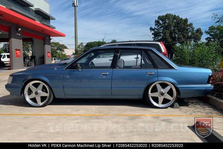 20x8.5 20x9.5 PDXX Cannon Machined Lip Silver on Holden Commodore VK