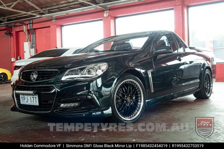19x8.5 19x9.5 Simmons OM-1 Gloss Black on Holden Commodore VF