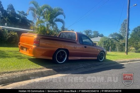 18x8.5 18x9.5 Simmons FR-1 Gloss Black on Holden Commodore VS