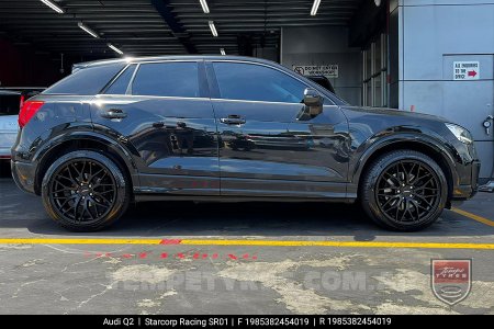 19x8.5 Starcorp Racing SR01 Satin Black on Audi Q2