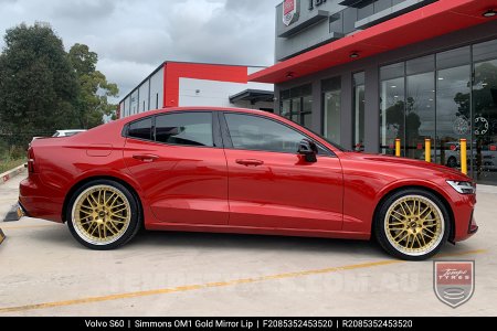 20x8.5 20x9.5 Simmons OM-1 Gold on Volvo S60