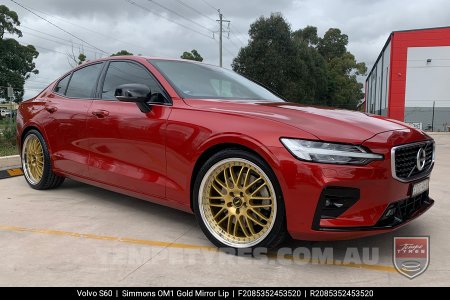 20x8.5 20x9.5 Simmons OM-1 Gold on Volvo S60