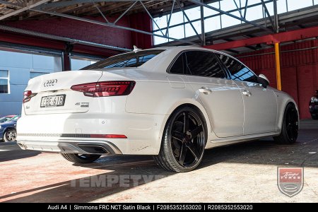 20x8.5 20x10 Simmons FR-C Satin Black NCT on Audi A4