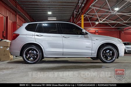 20x8.5 20x9.5 Simmons FR-1 Gloss Black on BMW X3