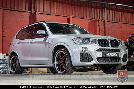 20x8.5 20x9.5 Simmons FR-1 Gloss Black on BMW X3