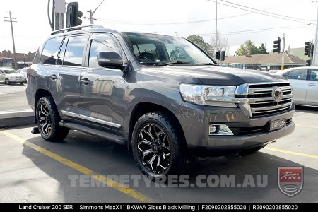 20x9.0 Simmons MAX X11 BKWAA on Toyota LandCruiser 200 Series