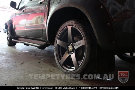 19x8.0 19x9.0 Simmons FR-C Matte Black NCT on Toyota Hilux